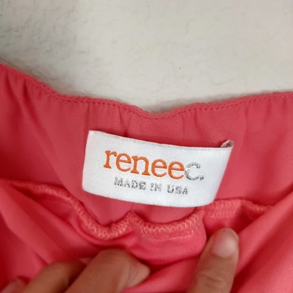 Renee C It's The Dream Coral Pink Lace Midi Dress Size Large - Picture 5 of 10